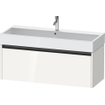 Duravit Ketho 2 wastafelonderbouwkast met 1 lade voor enkele wastafel 118.4x46x44cm met greep antraciet hoogglans wit SW772927