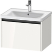 Duravit Ketho 2 wastafelonderbouwkast met 1 lade 63.4x45.5x44cm met greep antraciet hoogglans wit SW772329