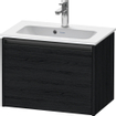 Duravit Ketho 2 wastafelonderbouwkast met 1 lade 61x39x44cm met greep antraciet eiken zwart mat SW772836