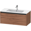 Duravit Ketho 2 wastafelonderbouwkast met 1 lade 101x48x44cm met greep antraciet noten mat SW773157