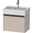 Duravit Ketho 2 wastafelonderbouwkast met 1 lade 58.4x39x44cm met greep antraciet taupe supermat SW773145