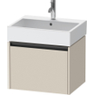 Duravit Ketho 2 wastafelonderbouwkast met 1 lade 58.4x46x44cm met greep antraciet taupe supermat SW773128