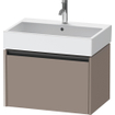 Duravit Ketho 2 wastafelonderbouwkast met 1 lade 68.4x46x44cm met greep antraciet basalt mat SW772206