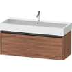 Duravit Ketho 2 wastafelonderbouwkast met 1 lade voor enkele wastafel 118.4x46x44cm met greep antraciet noten mat SW771815