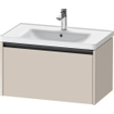 Duravit Ketho 2 wastafelonderbouwkast met 1 lade 78.4x45.5x44cm met greep antraciet taupe mat SW772815