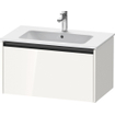 Duravit Ketho 2 wastafelonderbouwkast met 1 lade 81x48x44cm met greep antraciet hoogglans wit SW772926