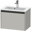 Duravit Ketho 2 wastafelonderbouwkast met 1 lade 61x39x44cm met greep antraciet betongrijs mat SW772665