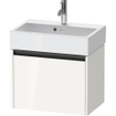 Duravit Ketho 2 wastafelonderbouwkast met 1 lade 58.4x39x44cm met greep antraciet hoogglans wit SW772931