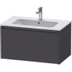 Duravit Ketho 2 wastafelonderbouwkast met 1 lade 81x48x44cm met greep antraciet grafiet supermat SW772958