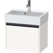 Duravit Ketho 2 wastafelonderbouwkast met 1 lade 58.4x39x44cm met greep antraciet wit supermat SW772733