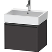 Duravit Ketho 2 wastafelonderbouwkast met 1 lade 58.4x46x44cm met greep antraciet grafiet supermat SW772963