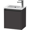 Duravit Ketho 2 fonteinkast met 1 deur 41x29.2x44cm links, met greep antraciet grafiet supermat SW772959