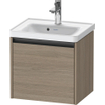 Duravit Ketho 2 wastafelonderbouwkast met 1 lade 48.4x37.5x44cm met greep antraciet eiken terra mat SW772378