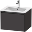 Duravit Ketho 2 wastafelonderbouwkast met 1 lade 61x48x44cm met greep antraciet grafiet supermat SW771902