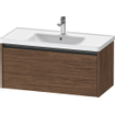 Duravit Ketho 2 wastafelonderbouwkast met 1 lade 98.4x45.5x44cm met greep antraciet donker noten mat SW771994