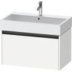 Duravit Ketho 2 wastafelonderbouwkast met 1 lade 78.4x46x44cm met greep antraciet wit mat SW772901