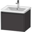 Duravit Ketho 2 wastafelonderbouwkast met 1 lade 58.4x45.5x44cm met greep antraciet grafiet supermat SW772964
