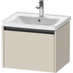 Duravit Ketho 2 wastafelonderbouwkast met 1 lade 58.4x45.5x44cm met greep antraciet taupe supermat SW773134