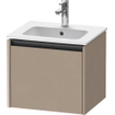 Duravit Ketho.2 wastafelonderkast 51x42x44cm geschikt voor 1 waskom Spaanplaat Linnen Mat SW771950
