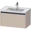 Duravit Ketho 2 wastafelonderbouwkast met 1 lade 78.4x45.5x44cm met greep antraciet taupe supermat SW773148