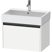 Duravit Ketho 2 wastafelonderbouwkast met 1 lade 68.4x46x44cm met greep antraciet wit mat SW772315