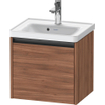 Duravit Ketho 2 wastafelonderbouwkast met 1 lade 48.4x37.5x44cm met greep antraciet noten mat SW773094