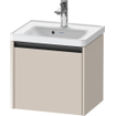 Duravit Ketho 2 wastafelonderbouwkast met 1 lade 48.4x37.5x44cm met greep antraciet taupe mat SW772280