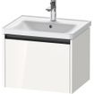 Duravit Ketho 2 wastafelonderbouwkast met 1 lade 58.4x45.5x44cm met greep antraciet hoogglans wit SW772932