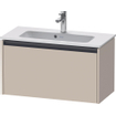 Duravit Ketho 2 wastafelonderbouwkast met 1 lade 68x39x44cm met greep antraciet taupe supermat SW771867