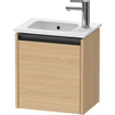 Duravit Ketho 2 fonteinkast met 1 deur 41x29.2x44cm rechts, met greep antraciet natuur eiken mat SW771883