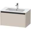Duravit Ketho 2 wastafelonderbouwkast met 1 lade 81x48x44cm met greep antraciet taupe mat SW772822