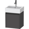Duravit Ketho 2 wastafelonderbouwkast met 1 deur 43.4x33.8x44cm links, met greep antraciet grafiet mat SW773006