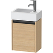 Duravit Ketho 2 wastafelonderbouwkast met 1 deur 36.4x23.8x44cm links, met greep antraciet natuur eiken mat SW772802