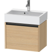 Duravit Ketho 2 wastafelonderbouwkast met 1 lade 58.4x39x44cm met greep antraciet natuur eiken mat SW772789