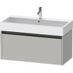 Duravit Ketho 2 wastafelonderbouwkast met 1 lade 98.4x46x44cm met greep antraciet betongrijs mat SW772182