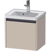 Duravit Ketho 2 wastafelonderbouwkast met 1 lade 48.4x37.5x44cm met greep antraciet taupe supermat SW772420