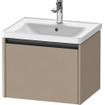 Duravit Ketho 2 wastafelonderbouwkast met 1 lade 58.4x45.5x44cm met greep antraciet Linnen mat SW772098