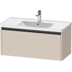 Duravit Ketho 2 wastafelonderbouwkast met 1 lade 98.4x45.5x44cm met greep antraciet taupe mat SW772284