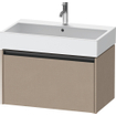 Duravit Ketho 2 wastafelonderbouwkast met 1 lade 78.4x46x44cm met greep antraciet Linnen mat SW771910