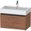 Duravit Ketho 2 wastafelonderbouwkast met 1 lade 78.4x46x44cm met greep antraciet noten mat SW772406