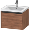 Duravit Ketho 2 wastafelonderbouwkast met 1 lade 58.4x45.5x44cm met greep antraciet noten mat SW772409