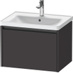 Duravit Ketho 2 wastafelonderbouwkast met 1 lade 63.4x45.5x44cm met greep antraciet grafiet supermat SW772092