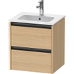 Duravit Ketho.2 wastafelonderkast 51x42x54.9cm geschikt voor 1 waskom Spaanplaat Natuur eiken Mat SW772798