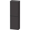 Duravit Ketho.2 Halfhoge kast 40x24x132cm 2 Rechtsdraaiende deuren Spaanplaat Grafiet Mat SW772523