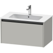 Duravit Ketho 2 wastafelonderbouwkast met 1 lade 81x48x44cm met greep antraciet betongrijs mat SW772650