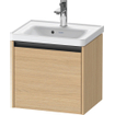 Duravit Ketho 2 wastafelonderbouwkast met 1 lade 48.4x37.5x44cm met greep antraciet natuur eiken mat SW772034