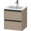 Duravit Ketho.2 wastafelonderkast 51x42x54.9cm geschikt voor 1 waskom Spaanplaat Linnen Mat SW772391