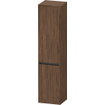 Duravit Ketho.2 Hoge kast 40x36x176cm 2 Linksdraaiende deuren Spaanplaat Noten (donker) Mat SW772617