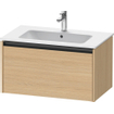 Duravit Ketho 2 wastafelonderbouwkast met 1 lade 81x48x44cm met greep antraciet natuur eiken mat SW772781