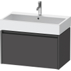 Duravit Ketho 2 wastafelonderbouwkast met 1 lade 78.4x46x44cm met greep antraciet grafiet mat SW772992